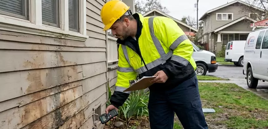 Water Damage Exterior Wall Orchard Hill