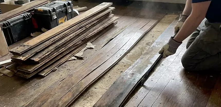 Wood Veneer Water Damage Repair Orchard Hill
